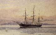 unknow artist polarfartyget vega pa en akvarell av jacob hagg France oil painting artist